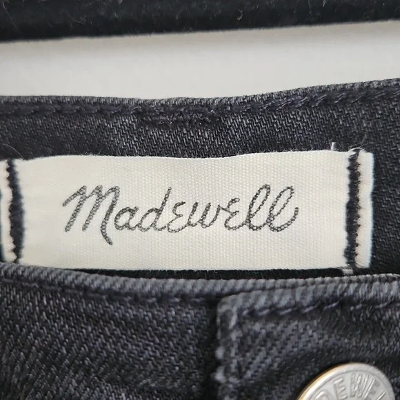 MADEWELL Slim Wide Leg Crop Women's Black Jeans 29 - Picture 4 of 11